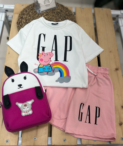 ست تیشرت و شلوارک پپاپیگ برند GAP