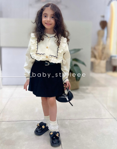 شومیز ژاکتی جلو دکمه بچگانه