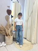 شلوار جین فول نگین زاپدار